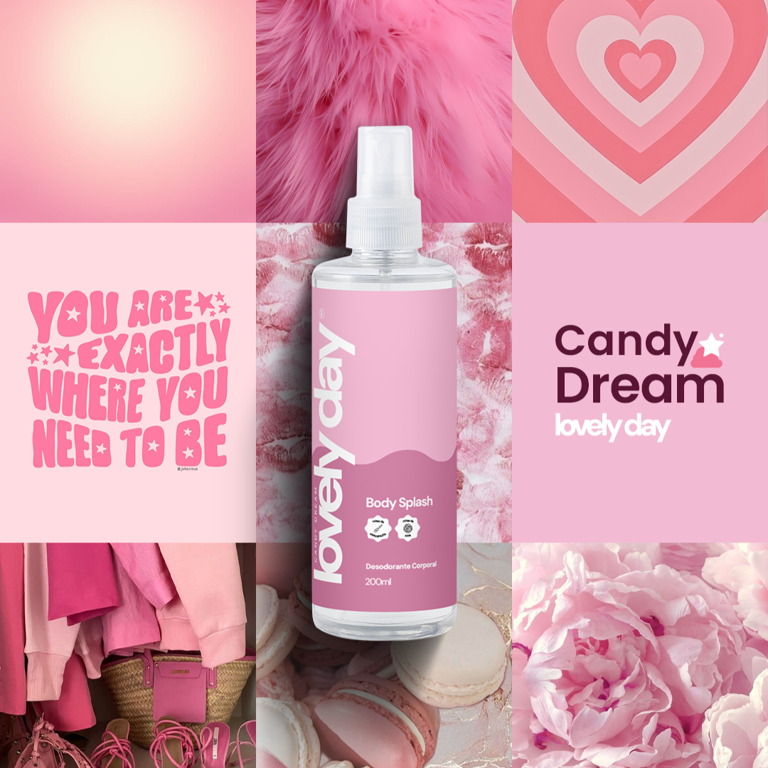 Body Splash Lovely Day 200ml (Inspirado no 212 VIP Rosé)