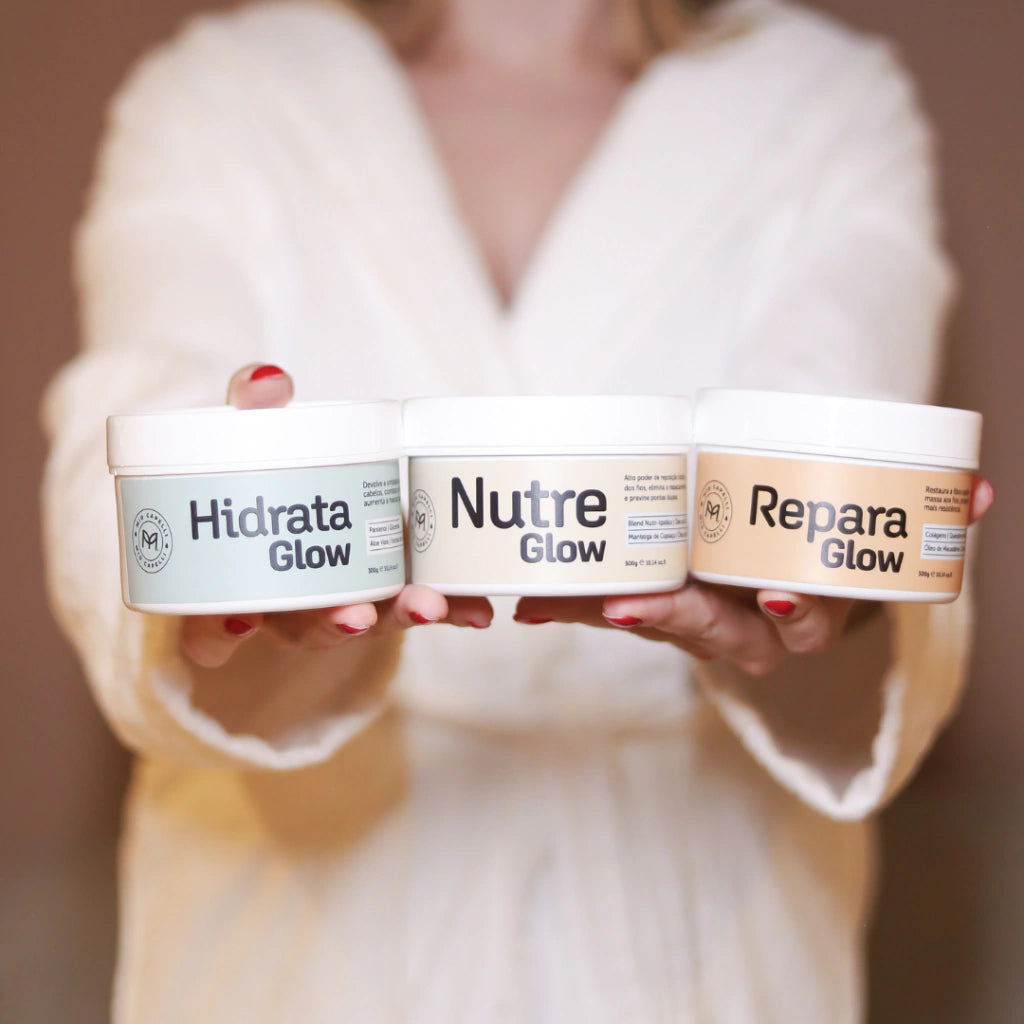 Kit Cronograma Capilar Glow Up® + Shampoo Hidratante