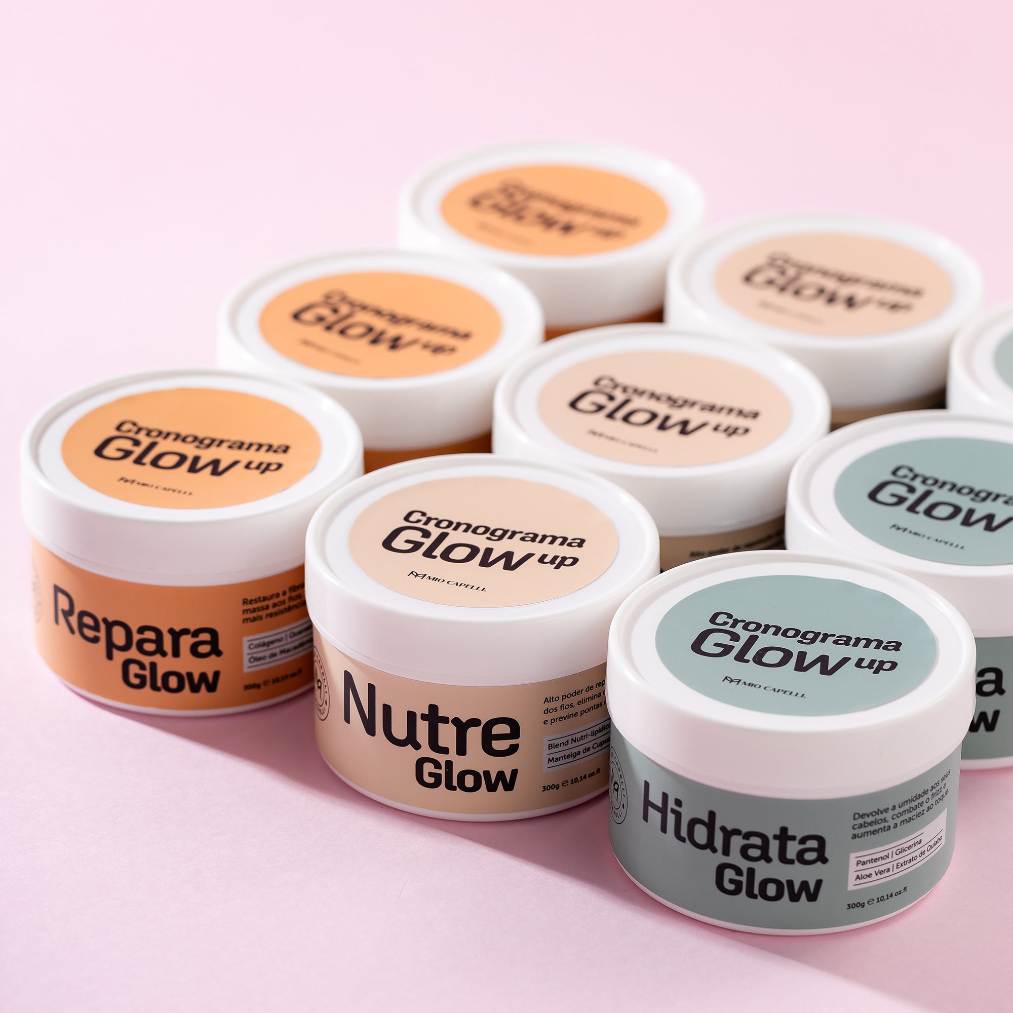 Kit Cronograma Capilar Glow Up® + Shampoo Hidratante