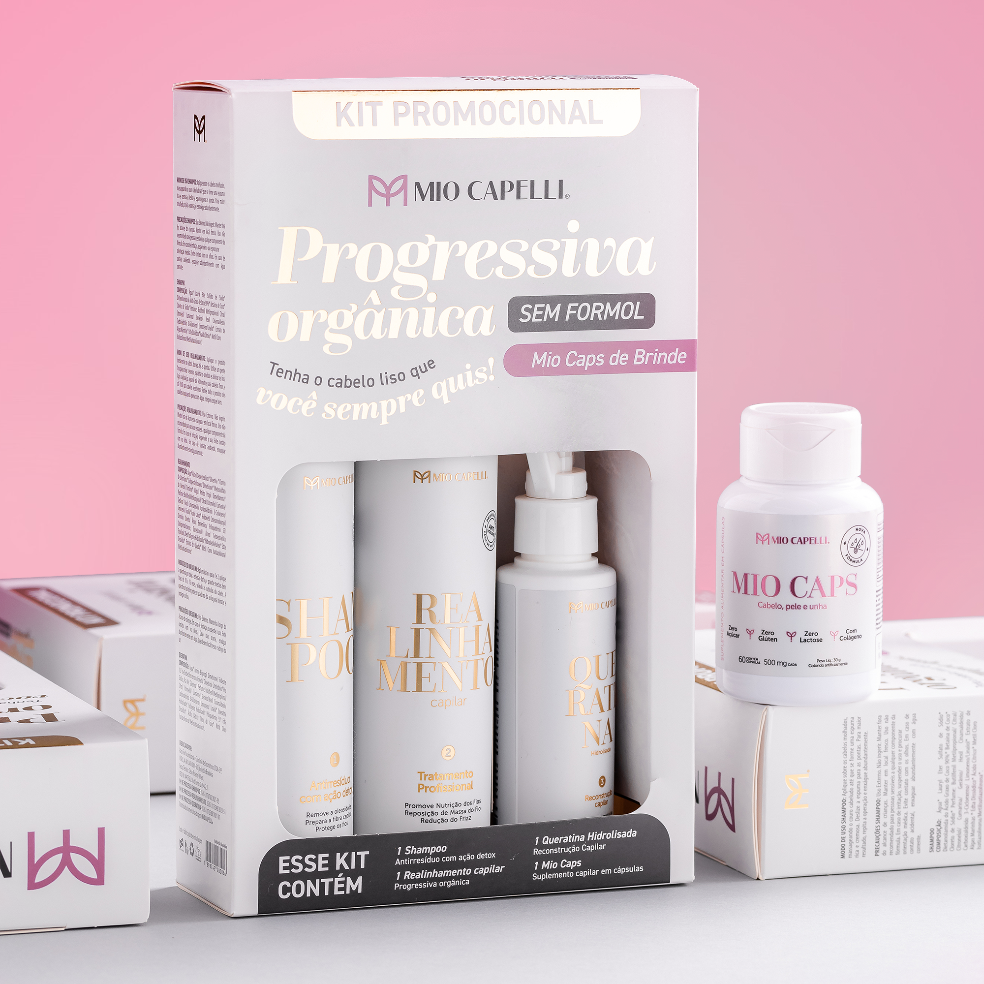 Kit Progressiva Orgânica de 500ml + Mio Caps de Brinde
