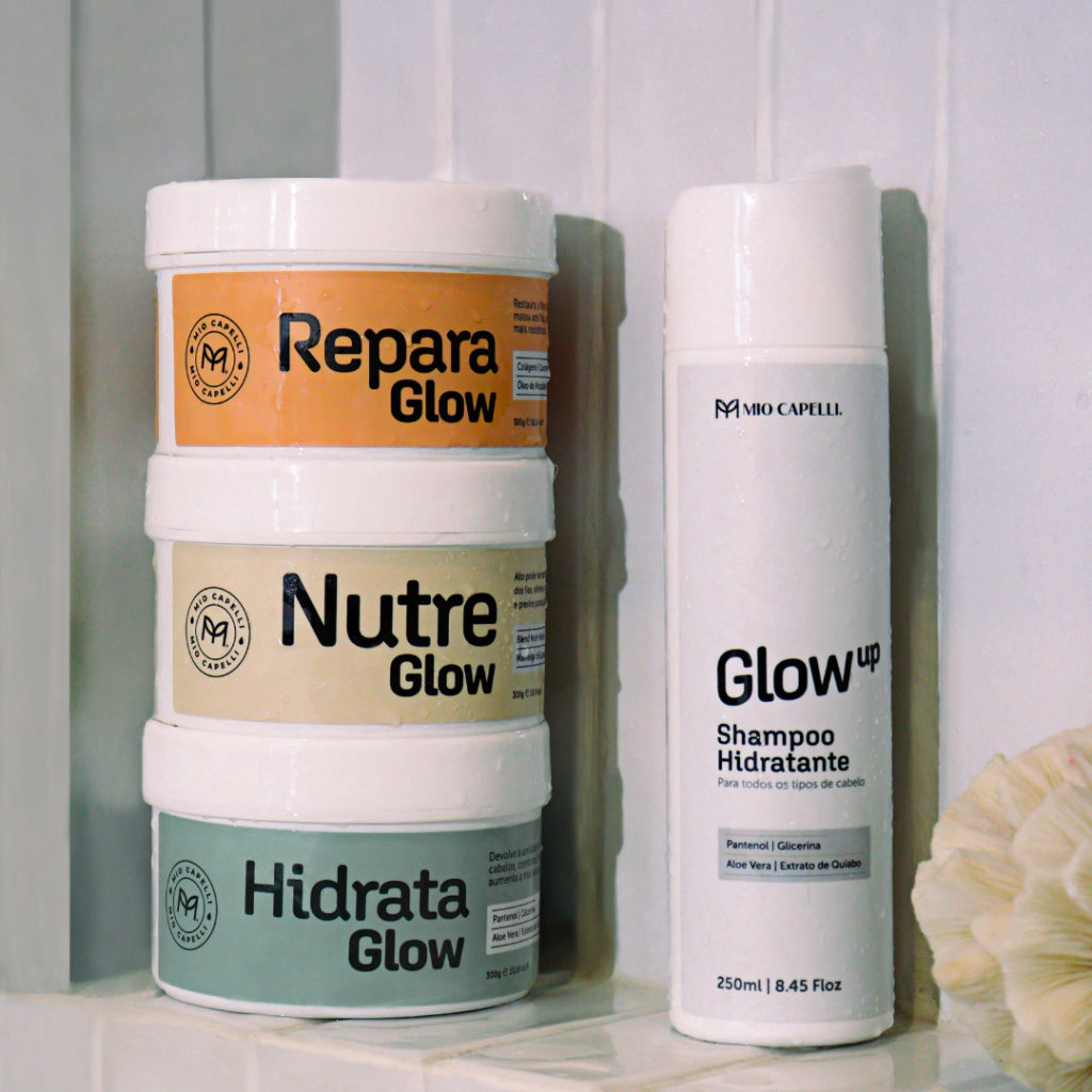 Kit Cronograma Capilar Glow Up® + Shampoo Hidratante