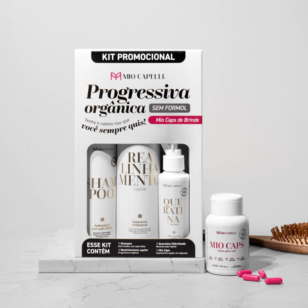 Kit Progressiva Orgânica de 500ml + Mio Caps de Brinde