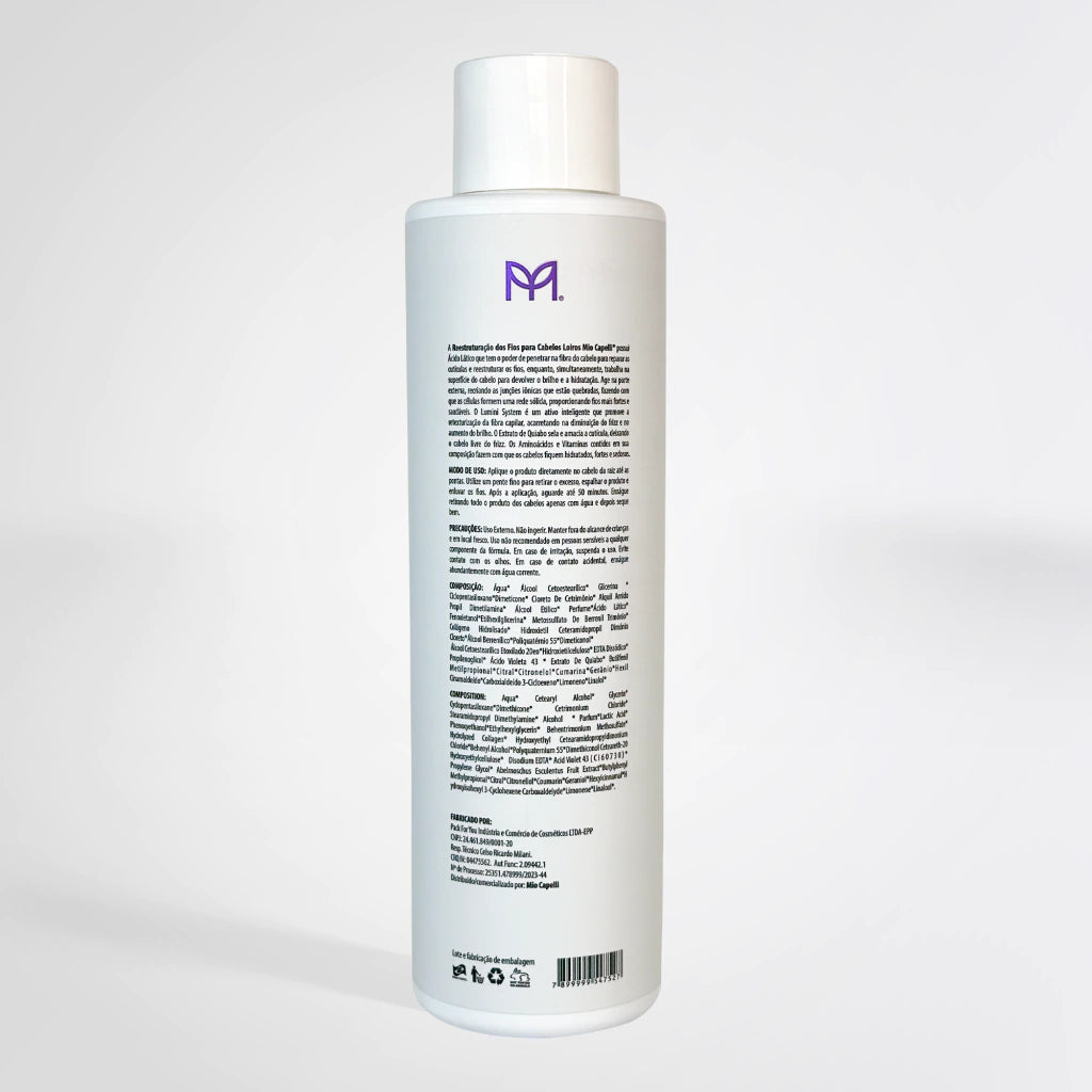Kit Progressiva Orgânica Para Loiros de Litro + Mio Caps de Brinde