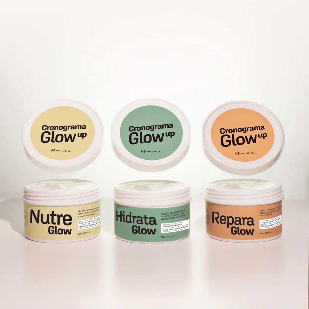 Kit Cronograma Capilar Glow Up® + Shampoo Hidratante