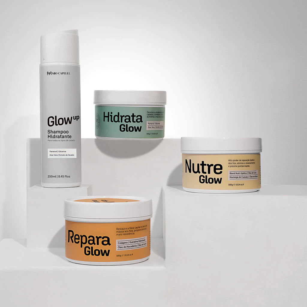 Kit Cronograma Capilar Glow Up® + Shampoo Hidratante