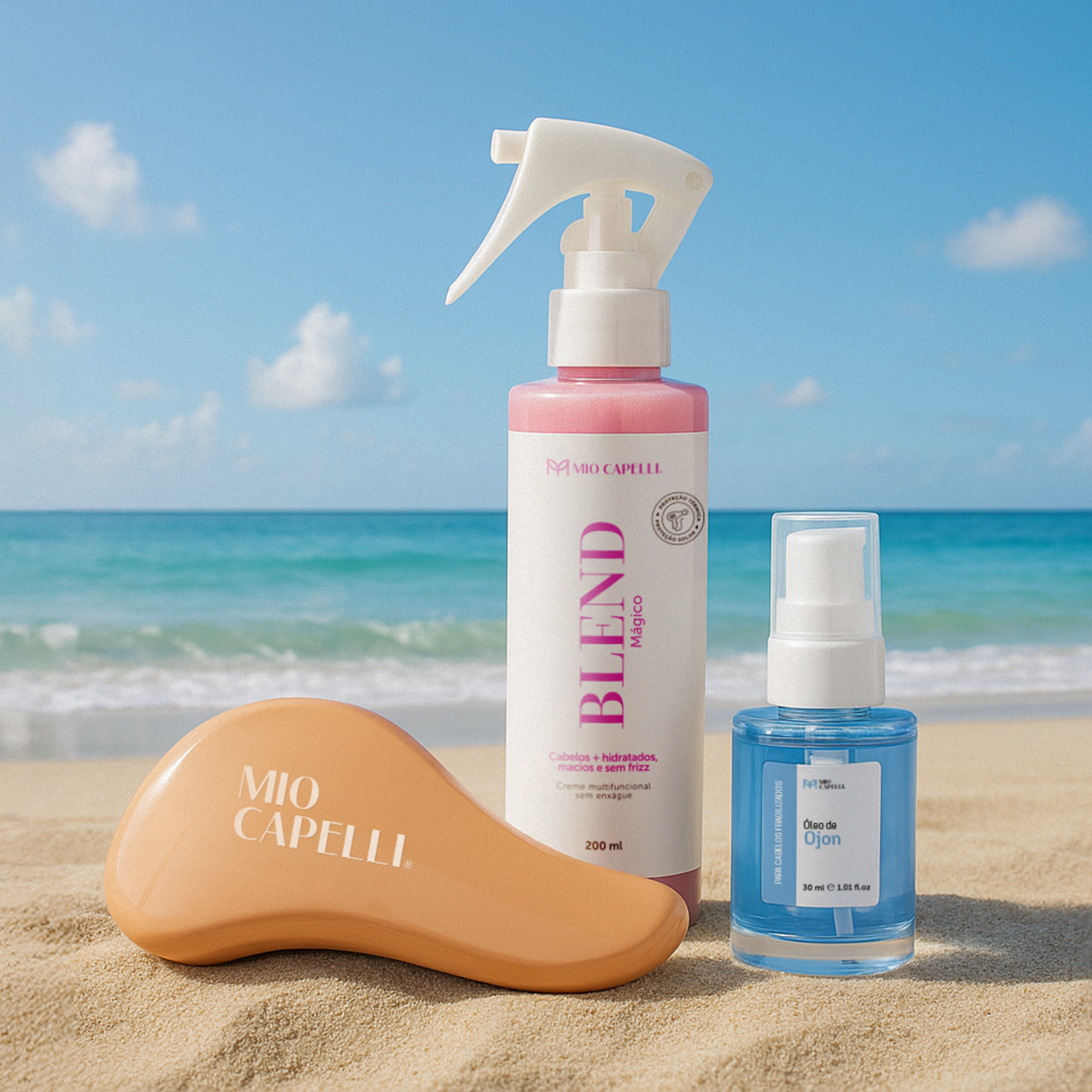 Kit Praia Perfeita (Blend + Óleo de Ojon + Escova de BRINDE)